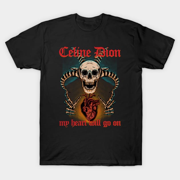 Celine Dion my heart will go on metal T-Shirt by opoyostudio